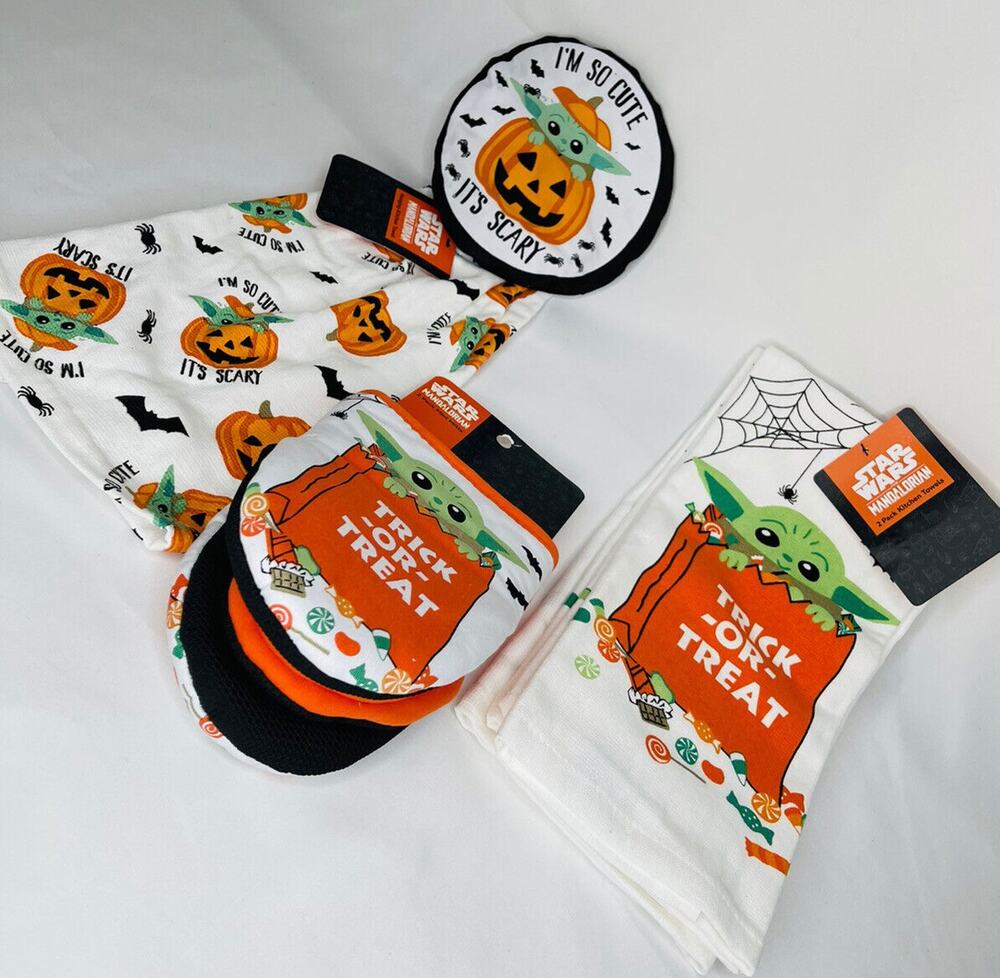 Star Wars Baby Yoda Kitchen Set Towels Oven Mini Mitts Hanging Towel Home Decor
